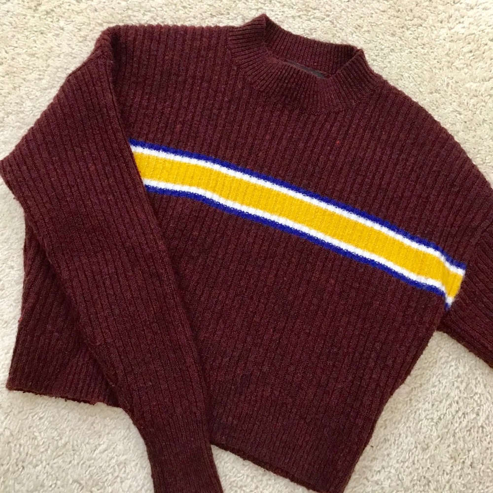 Striped Cropped Sweater